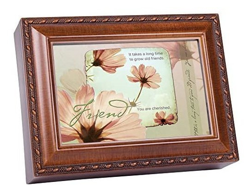 Joyero - Cottage Garden Viejos Amigos Amistad Faux Woodgrain