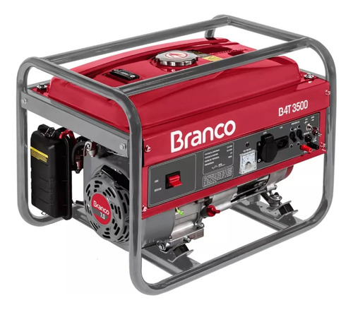 Gerador À Gasolina P/ Manual 7cv 3500w Avr B4t3500 Branco