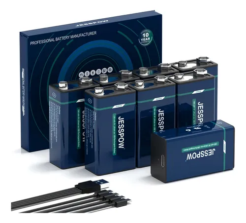 Baterias Recargables De 9 Voltios Usb Recargables, Bateria D