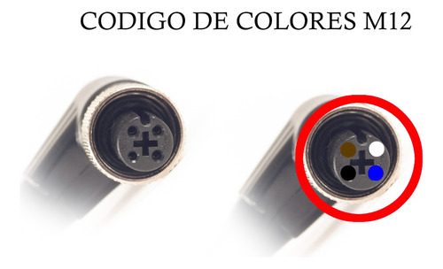 Cable Para Sensor M12 2 Metros 4 Hilos