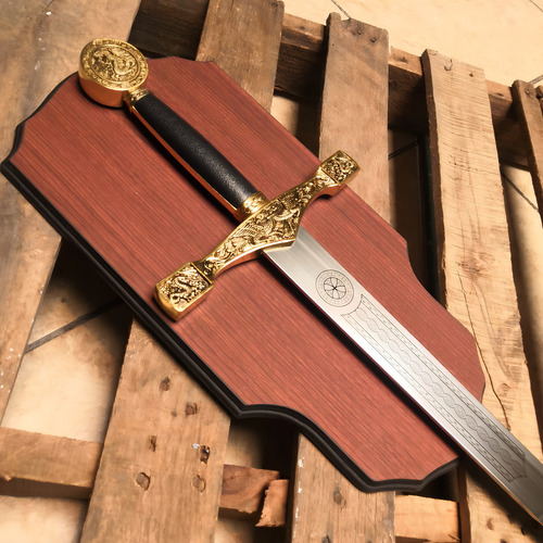 Espada de luxo Excalibur de 114 cm com tela medieval 900gd