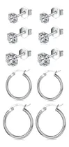 Comprar Juego De Aretes Pequenos De Plata De Ley, Aretes De Aro Pequ
