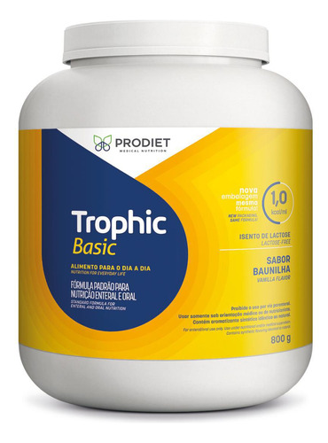 Trophic Basic 800g Nutritivo Prodiet - Kit Com 6 Unidades