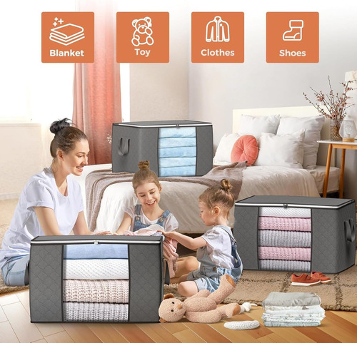 Kit 6 Sacola Organizadora De Guarda Roupa Para Roupa De Cama