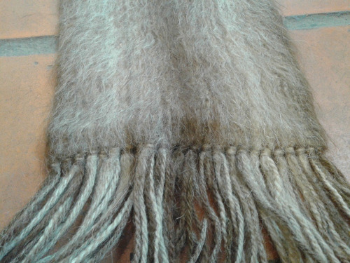 Fina Bufanda Llama Color Vicuña Telar Criollo 110 Cm X 22 Cm