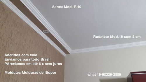 Imagem 2 de 10 de Sanca Rebaixada De Isopor Moldutec P/por Spot Mod. F-10 L