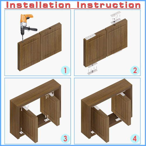 Bisagras Ocultas Giratorias De 360° Inoxidable Para Puerta