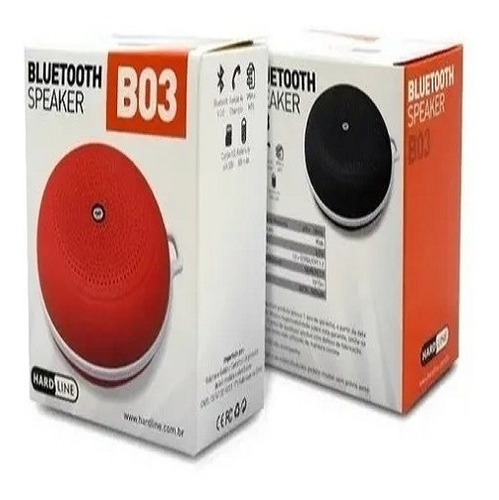 Caixa De Som Hardline Portátil Bluetooth 3w B03 Preto (nfe)