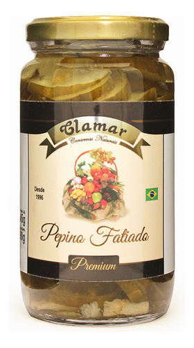 Pickles Pepino Fatiado Clamar 345g Natural Sem Conservantes