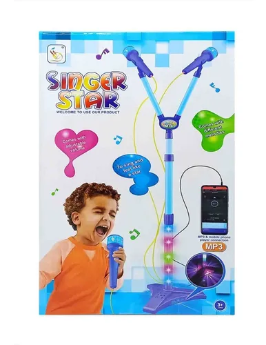 Microfono De Pie Infantil Para Nena Niña Love Mp3 Luces