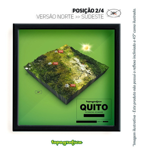 Quito (equador) - Mapa 3d Infograf - 4 Quadros 15cm
