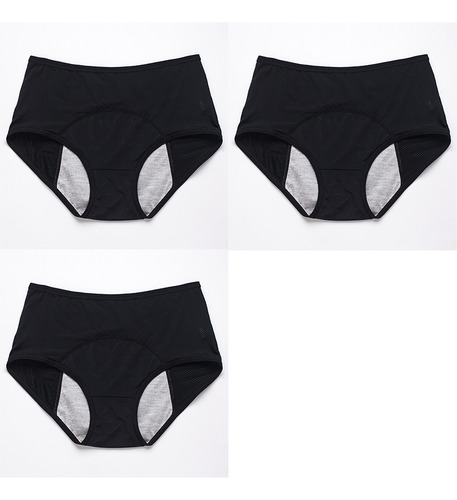 Set De 3 Bragas Menstruales A Prueba De Fugas Para Mujer
