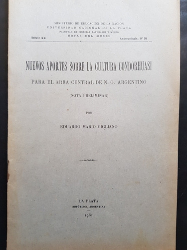 Nuevos Aportes Sobre La Cultura Condorhuasi Gigliano 50n 714