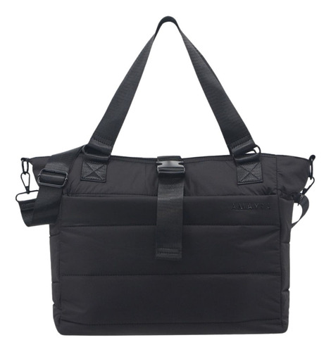 Cartera Nadine Amayra Q Color Negro Correa De Hombro Negro Diseño De La Tela Lisa