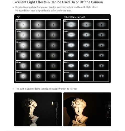Imagem 7 de 8 de Flash Godox V1 Para Nikon C/ Bateria ( Ttl/hss ) 12x S/juros