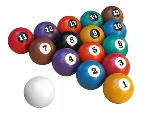 Jogo de Bolas de Bilhar Snooker Hyper Com 15 Bolas Númeradas + 1 Branca 54  Mm