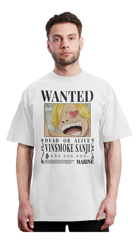 One Piece - Sanji - Wanted - Anime - Manga - Polera