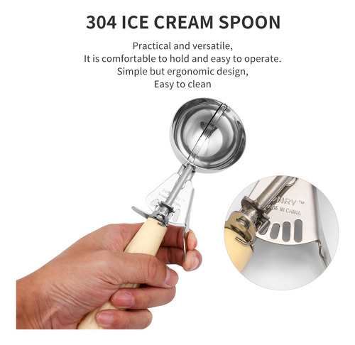 Cucharas Para Helado, 1 Unidad, Cucharas Para Postres, Bolas
