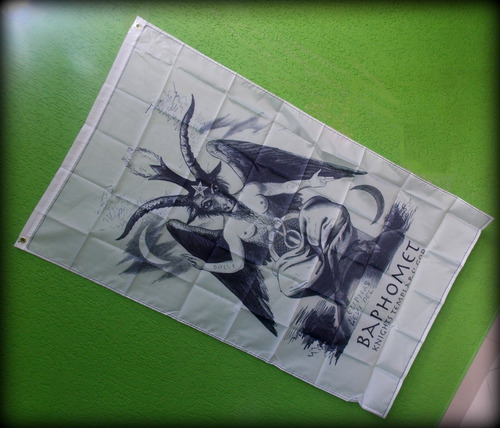 Bandeira Baphomet Eliphas Lévi Templo Satânico - 90 X 150 Cm