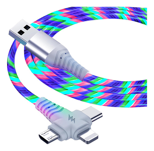 3 1 Led Rgb Usb Cable Carga C Micro Pin Para I Producto