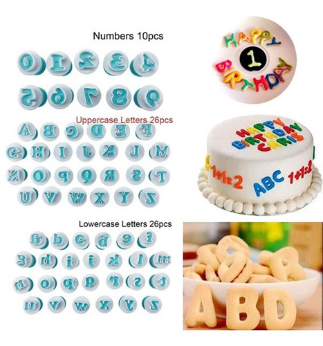 40 un Nuevo Número letra del alfabeto & Pastel Decoración Fondant Glaseado Cortador Molde la