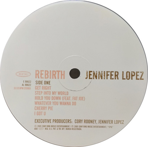 Vinilo Lp Jennifer Lopez - Rebirth 2005 Usa
