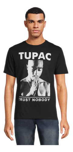 Remera Tupac Negra - Trust Nobody - Hombre - 3xl 