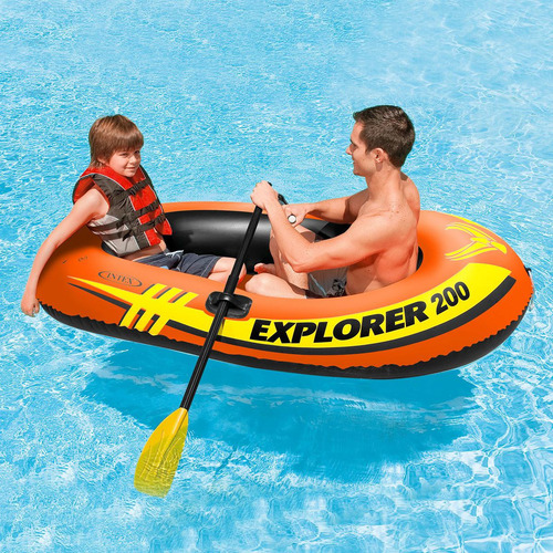 Imagen 2 de 2 de Botes Explorer Inflable 2 Personas Set Intex