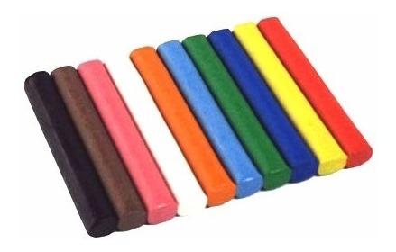 Imagen 3 de 6 de Masa Plastilina Playcolor Plack X10 Uni. Barras Multicolor