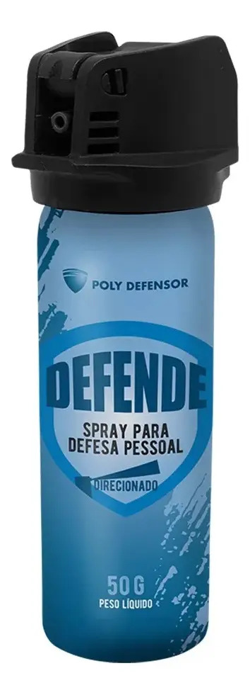 Poly Defesor Spray Defesa Pessoal Jato Direcionado até 4 metros 50g Gengibre Azul-turquesa