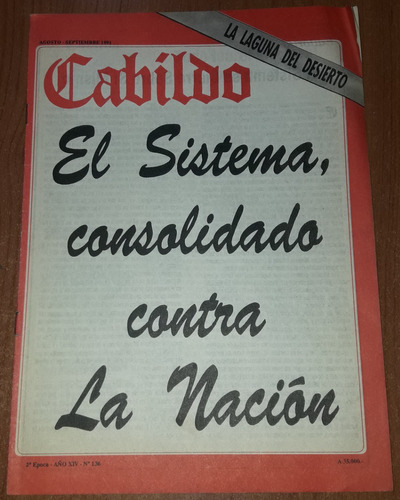 Revista Cabildo N°136  Agosto-septiembre De 1991  Laguna Des