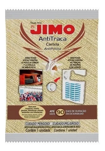 Kit 5 Inseticida Anti Traça Cartela Jimo Com Temporizador