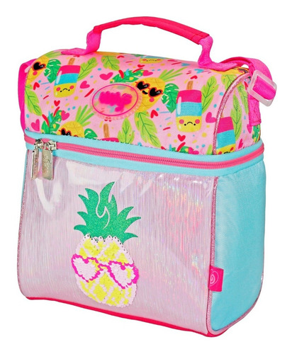 Lonchera Escolar Iridiscente Piña Wilys Kids Modelo: Wt313