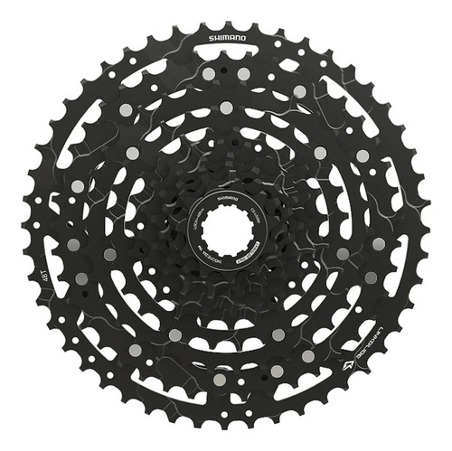Bicicleta de ciclismo Shimano Cassette 10V CS-LG300-10 11/48d, color negro, número máximo de dientes 48, número mínimo de dientes 11