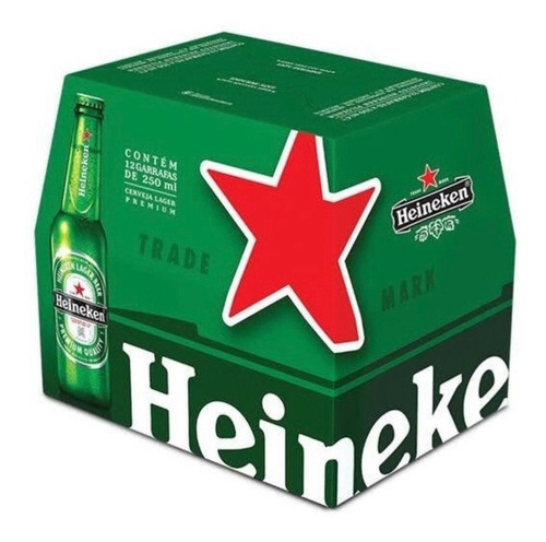 Cerveja Heineken 250ml Premium Lager Caixas De 12 Long Neck