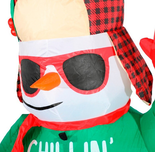 Imagen 3 de 5 de Inflable Navidad Muñeco De Nieve Frosty 183 Mts Led