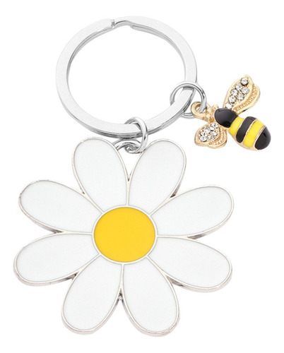 Sjx Llavero Con Colgante De Margarita Y Abeja Llavero De