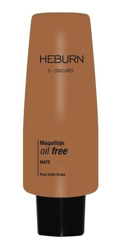 Maquillaje Heburn Fluido Oil Free Cutis Graso Oscuro