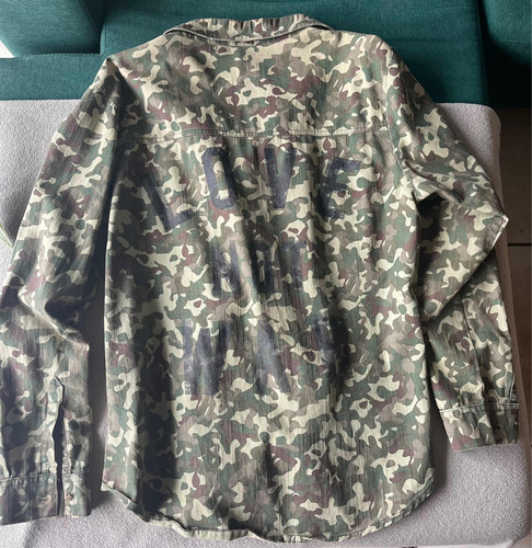 Camisa Verde Militar Camuflado Talle 41/42 Mujer