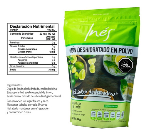Imagen 3 de 6 de Jugo De Limón En Polvo 100% Natural 1 Kilo