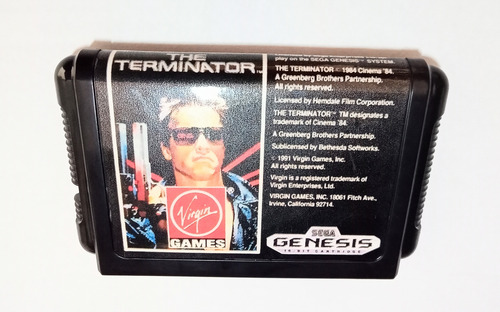Cartucho Juego The Terminator Sega Genesis 16 Bits