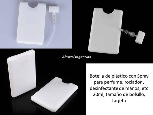 Envase Botella Plástica Spray 20 Ml, Modelo Tarjeta X15