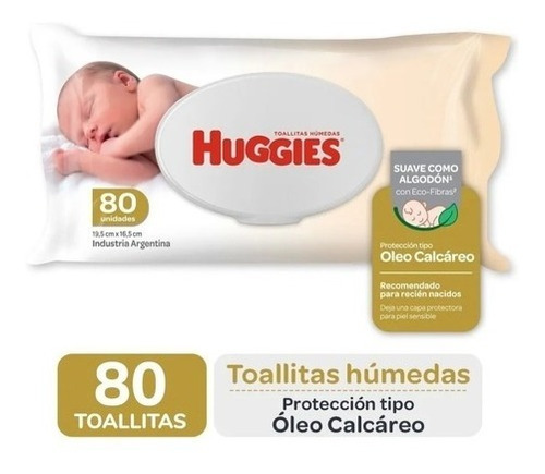 Toallas Humedas Huggies Con Oleo Calcareo Deluxe X 80un