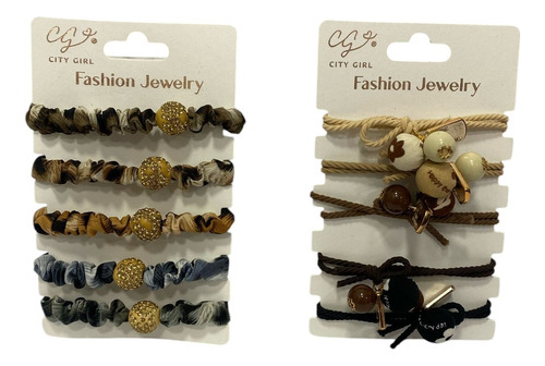 Colitas Para Pelo Pack X2u Beige Lisa Y Animal Print
