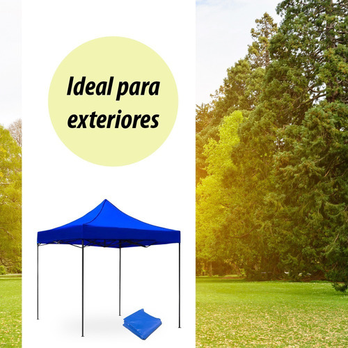 Imagen 2 de 6 de Toldo 3 X 3 Plegable Reforzado Impermeable Jardin Lona Carpa