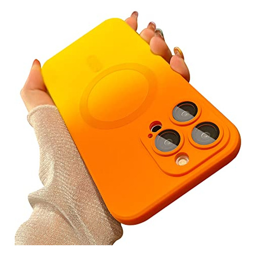 Funda Para iPhone 14 Pro Naranja&amarillo Tpu Silicon-02