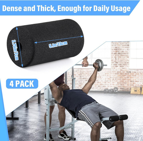 4 Pack Empuñaduras De Espuma Para Gimnasio (13cm)