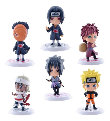 Figuras Naruto Set De Figuras X 6 Anime + Obsequio