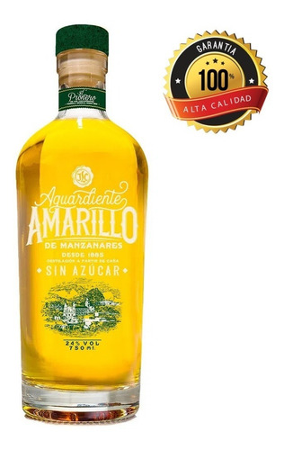 Aguardiente Amarillo De Manzanares Bote - mL a $120