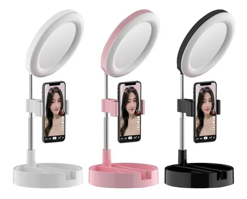 Espejo con luz para celular hot sale
